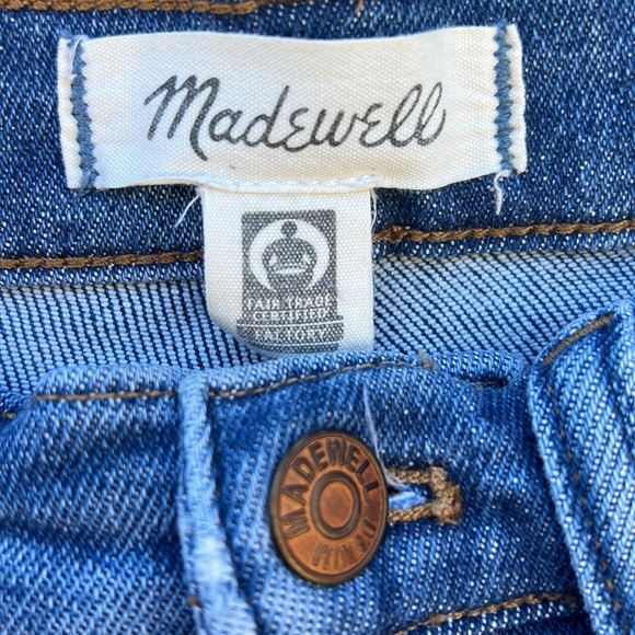 MADEWELL STOVEPIPE Fair Trade Certified Factory Blue Denim Jeans - Picture 3 of 10